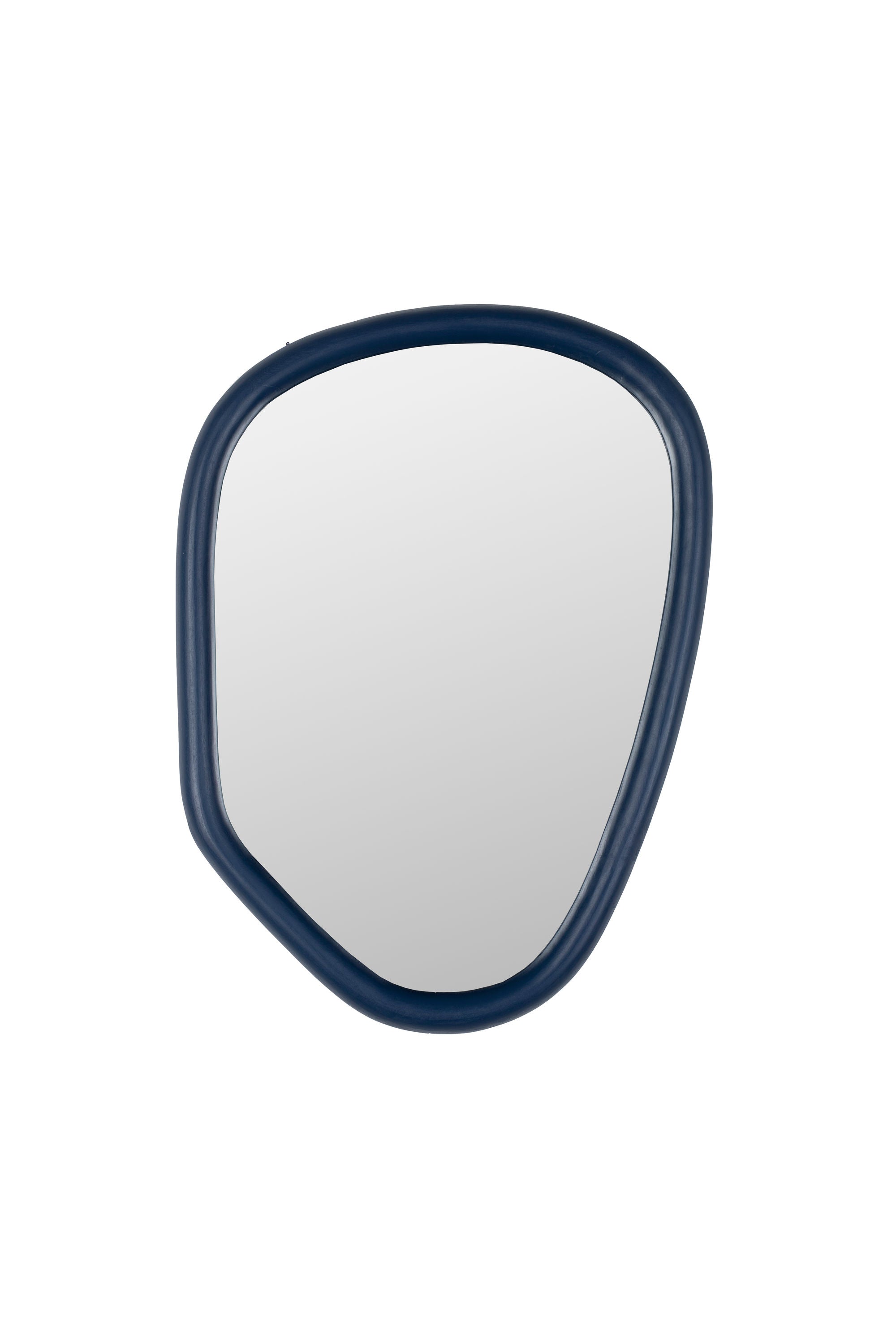 Zuiver Looks Organic Navy Blue Mango Wood Wall Mirror Small